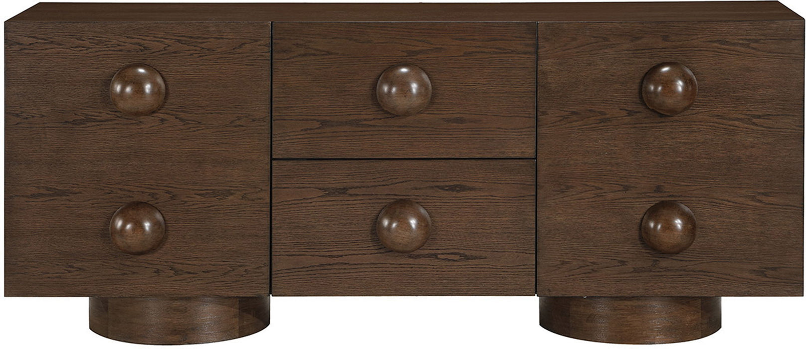 Bubble - Rubberwood with Oak Veneer Sideboard / Buffet - Simple Home Plus
