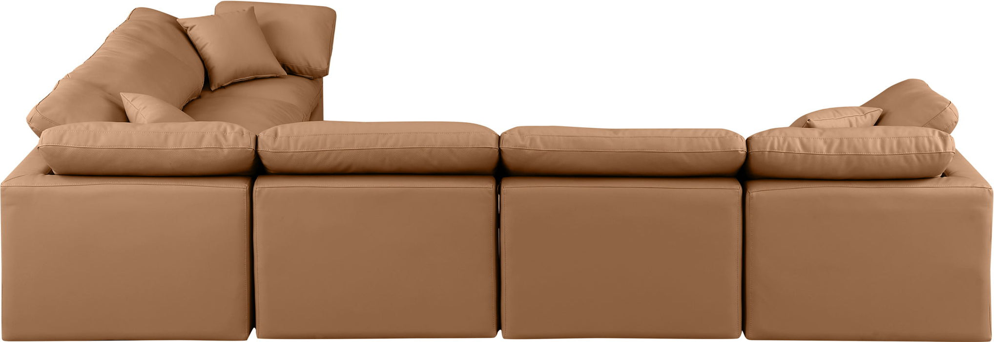Indulge - Faux Leather 6 Piece Modular Corner Sectional - Simple Home Plus