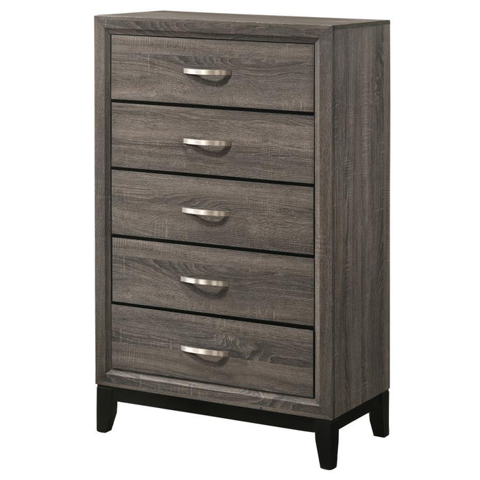 Watson - 5-Drawer Bedroom Chest - Gray Oak - Simple Home Plus