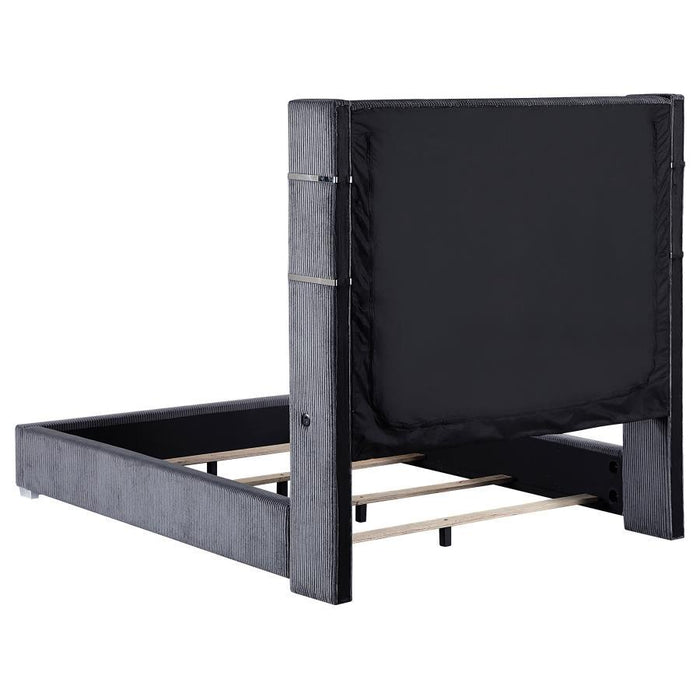 Tisdall - Upholstered Fireplace Bed - Simple Home Plus