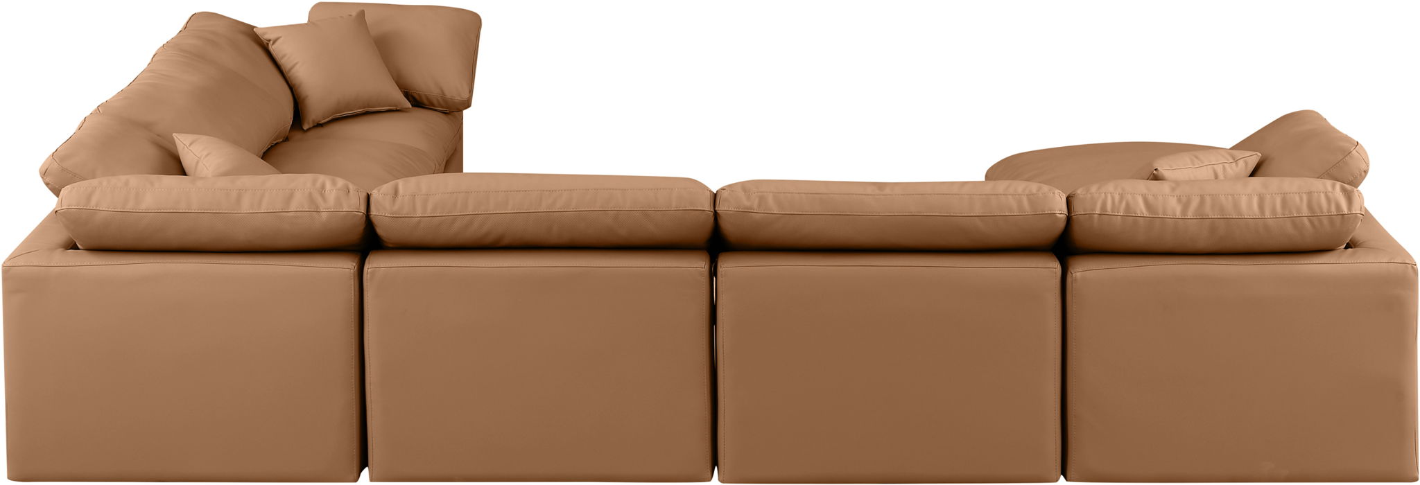 Indulge - Faux Leather 7 Piece Modular Sectional - Simple Home Plus