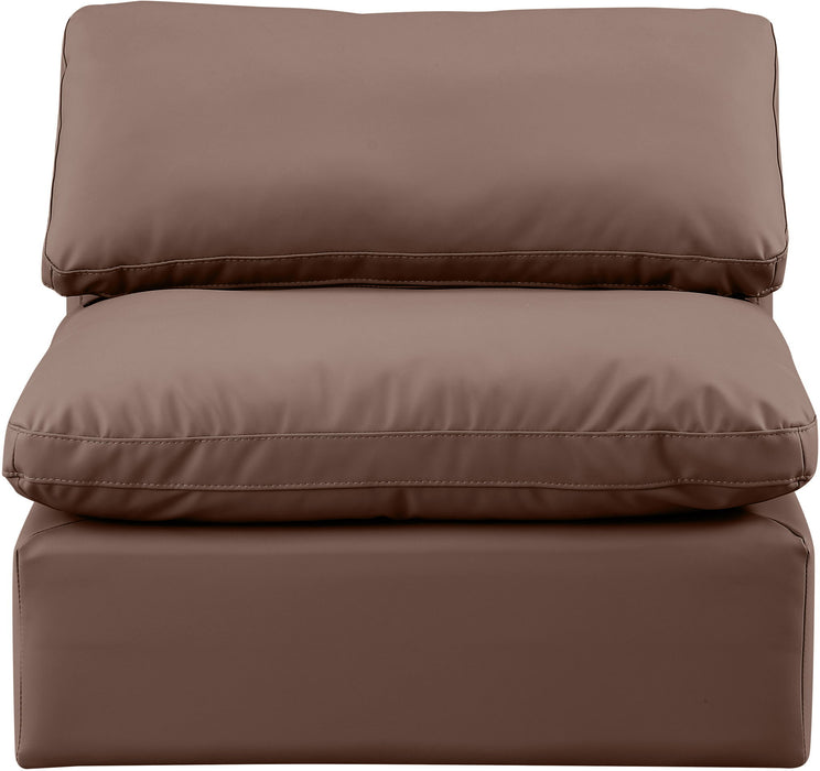 Indulge - Faux Leather Armless Chair - Simple Home Plus