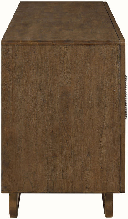 Sova - Solid Wood, Oak Veneer And Stainless Steel Sideboard/Buffet - Simple Home Plus