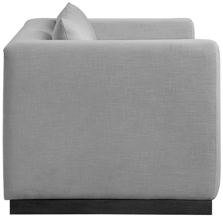 Alfie - Linen Textured Fabic Loveseat - Simple Home Plus