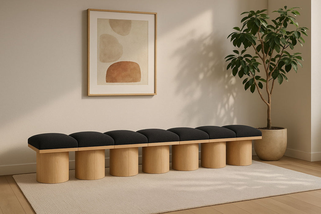 Pavilion - 7 Piece Modular Bench With Natural Base - Simple Home Plus