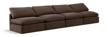 Indulge - Velvet 4 Seat Modular Armless Sofa - Simple Home Plus