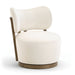 Elara - Velvet Upholstered Swivel Accent Chair - Stained Brown - Simple Home Plus