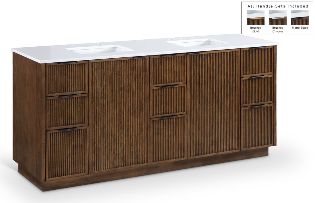 Willard - Engineered Stone And Solid Wood Bathroom Vanity - Simple Home Plus