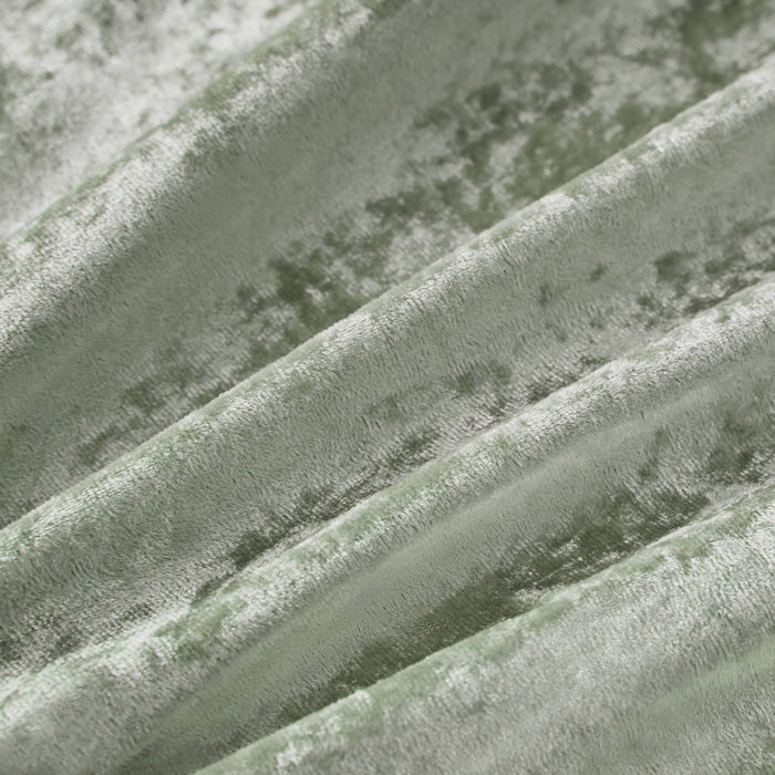 Felicia - Velvet Twin Duvet Cover Set With Throw Pillow - Green