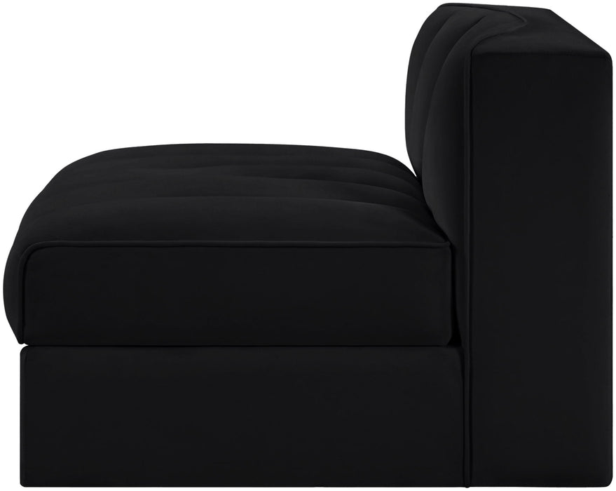 Rummi - Velvet Performance Fabric Upholstered Modular Armless Chair - Simple Home Plus