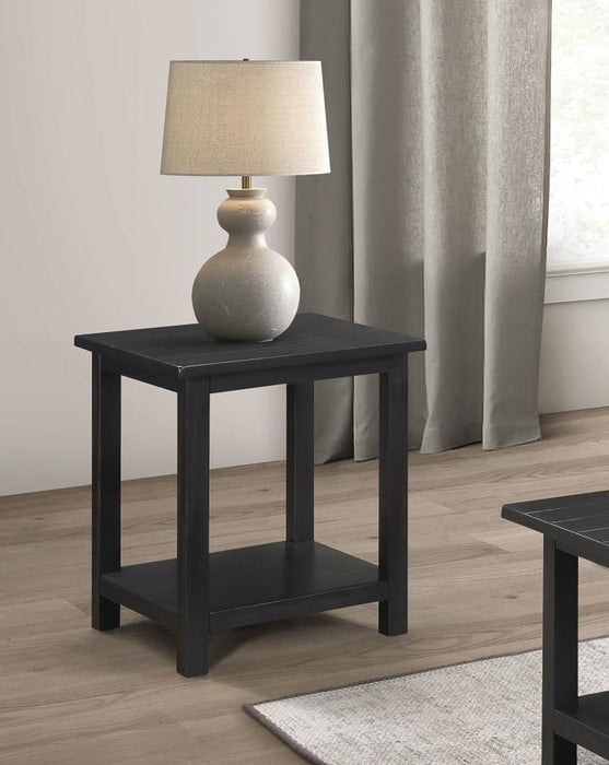 Payne - Wood End Table with Shelf - Simple Home Plus