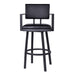 Balboa - 26" Counter Height Swivel Bar Stool With Arms - Vintage Black - Simple Home Plus