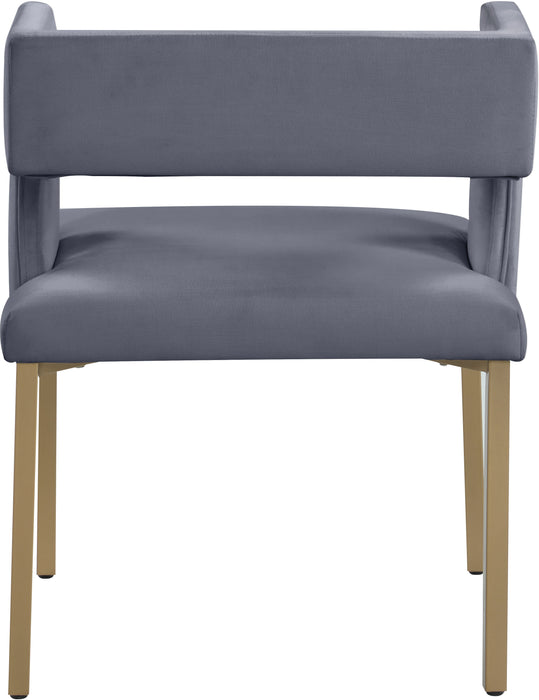 Caleb - Dining Chair with Gold Legs (Set of 2) - Simple Home Plus