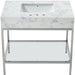 Marmo - Engineered Marble Bathroom Vanity With Chrome Base - Simple Home Plus