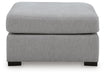 Lakepoint - Oversized Accent Ottoman - Nickel - Simple Home Plus