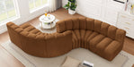 Arc - Velvet 6 Piece Modular Sofa - Saddle - Simple Home Plus