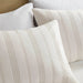 Morgan - 6 Piece Cotton Jacquard Oversized Comforter Set - Ivory / Taupe - Simple Home Plus