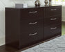 Finch - Black - Six Drawer Dresser - Simple Home Plus