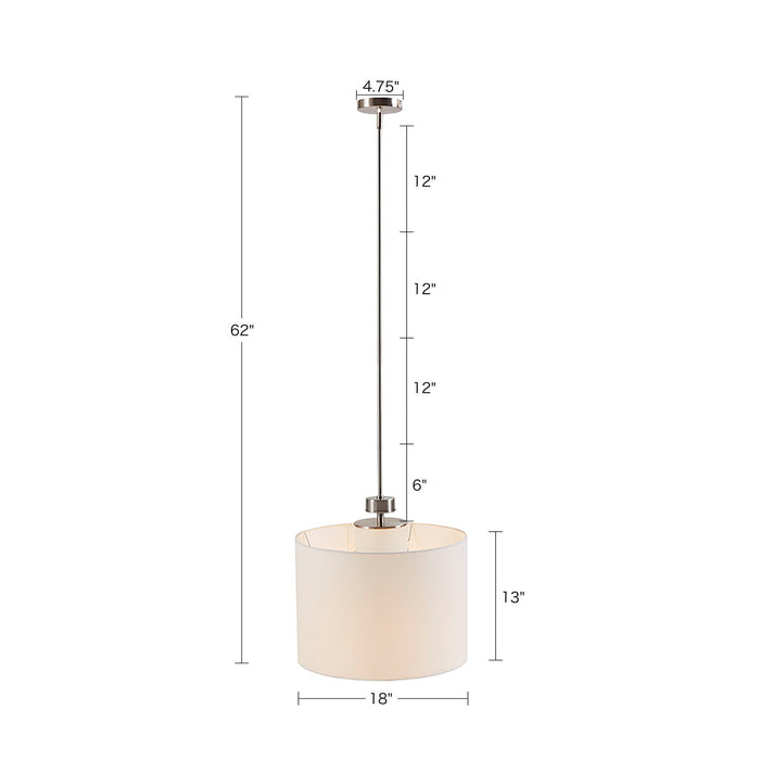 Pacific - Drum Pendant - Plated Nickel - Simple Home Plus