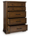 Taffenbrook - Medium Brown - Five Drawer Chest - Simple Home Plus