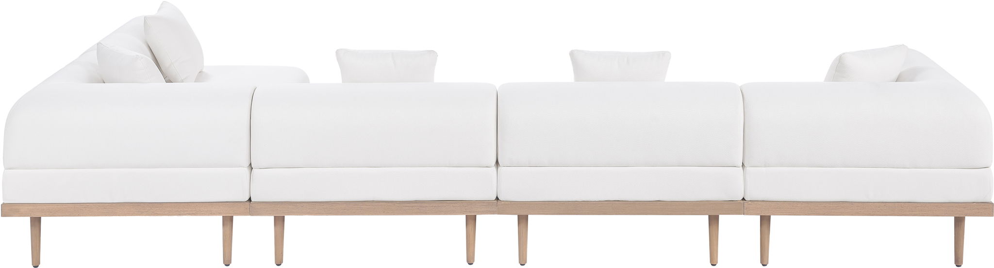 Laguna - 5 Piece 106.5" Upholstered Outdoor Patio Modular Sectional - Simple Home Plus
