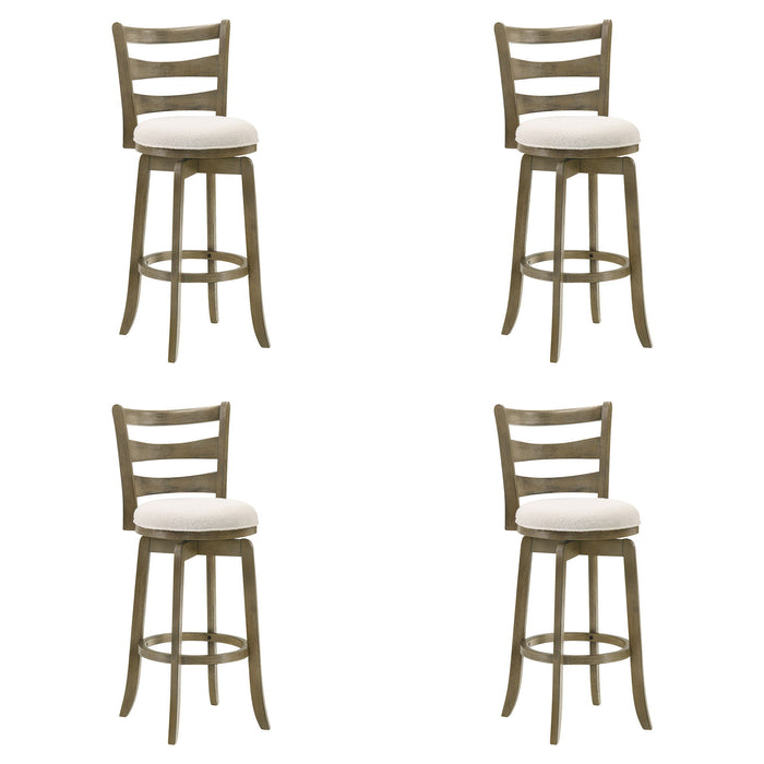 Melindra - Modern Farmhouse Swivel Wood Bar Height Kitchen Bar Stool - Simple Home Plus
