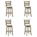 Melindra - Modern Farmhouse Swivel Wood Bar Height Kitchen Bar Stool - Simple Home Plus