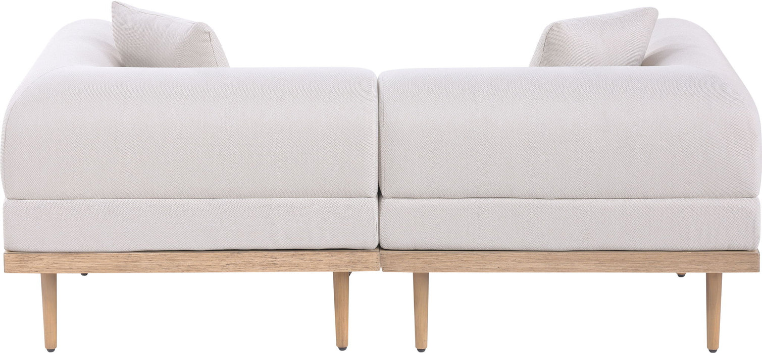 Laguna - 2 Piece Resilient Water Resistant Fabric 71" Upholstered Outdoor Patio Modular Loveseat - Simple Home Plus