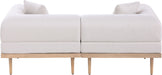 Laguna - 2 Piece Resilient Water Resistant Fabric 71" Upholstered Outdoor Patio Modular Loveseat - Simple Home Plus