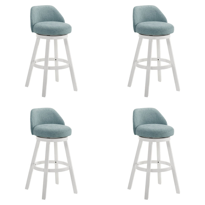 Erika - Modern Transitional Swivel Wood Bar Height Kitchen Bar Stool - Simple Home Plus