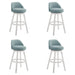 Erika - Modern Transitional Swivel Wood Bar Height Kitchen Bar Stool - Simple Home Plus