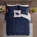 Alton - Down Alternative Comforter Set - Navy / Ivory - Simple Home Plus