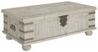 Carynhurst - White Wash Gray - Lift Top Cocktail Table - Simple Home Plus
