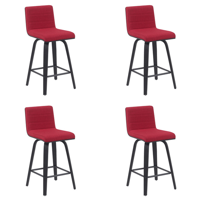 Vienna - Modern Counter Height Swivel Bar Stool - Black Brushed Wood Frame - Simple Home Plus