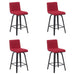 Vienna - Modern Counter Height Swivel Bar Stool - Black Brushed Wood Frame - Simple Home Plus