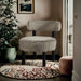Ambre - Vegan Shearling Fabric Upholstered Accent Chair - Taupe - Simple Home Plus