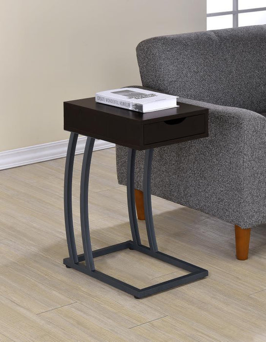 Troy - 1-Drawer C-Shaped Side Table Power Outlet - Simple Home Plus