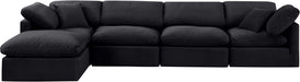 Indulge - Velvet 5 Piece Modular Sectional With Chaise - Simple Home Plus