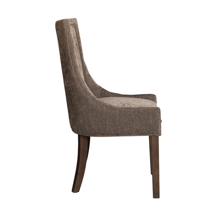 Ultra - Ultra Upholstered Dining Side Chairs With Legs (Set of 2) - Brown - Simple Home Plus