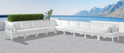 Nizuc - Outdoor Patio 10 Piece Modular Sectional With White Frame - Simple Home Plus