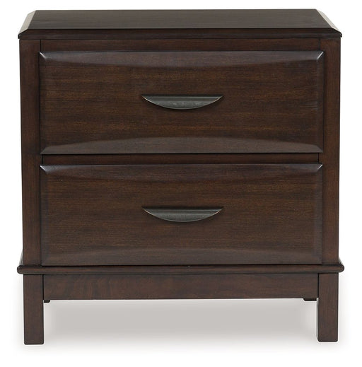 Vanmore - Dark Brown - Two Drawer Night Stand - Simple Home Plus