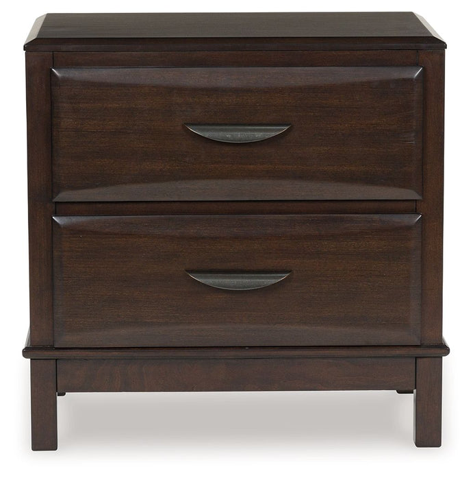 Vanmore - Dark Brown - Two Drawer Night Stand - Simple Home Plus