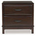Vanmore - Dark Brown - Two Drawer Night Stand - Simple Home Plus