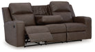 Lavenhorne - Granite - Rec Sofa W/Drop Down Table - Simple Home Plus