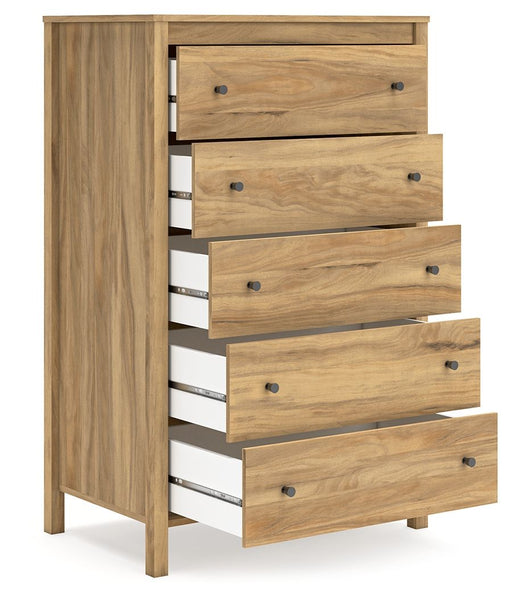 Bermacy - Light Brown - Five Drawer Chest - Simple Home Plus