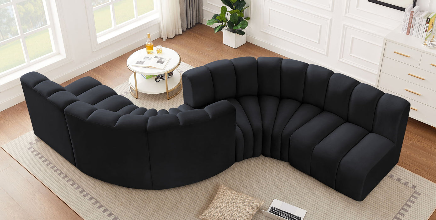 Arc - Velvet 6 Piece Modular Sofa - Simple Home Plus