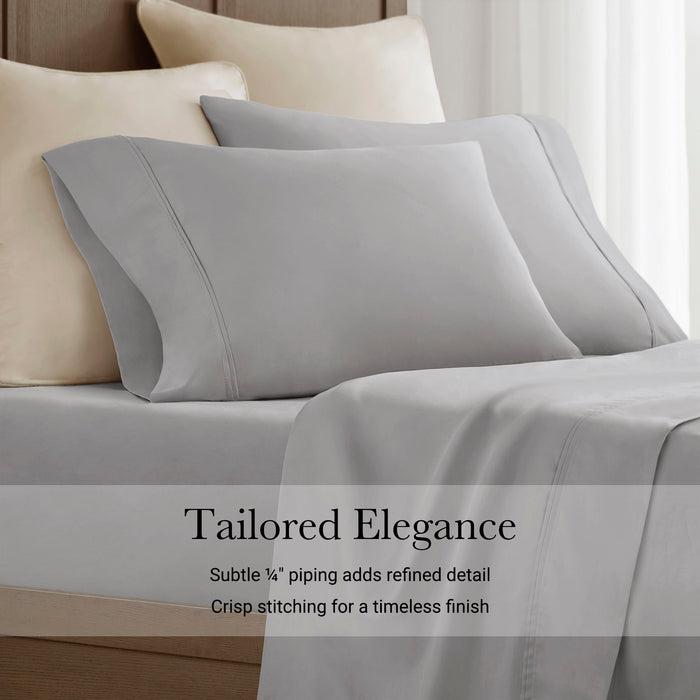 King Sateen Pillowcase Set - Gray - Simple Home Plus
