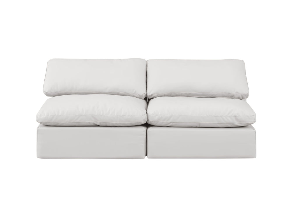 Indulge - Faux Leather 2 Seat Modular Armless Sofa - Simple Home Plus