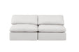 Indulge - Faux Leather 2 Seat Modular Armless Sofa - Simple Home Plus