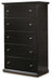 Maribel - Black - Five Drawer Chest - Simple Home Plus